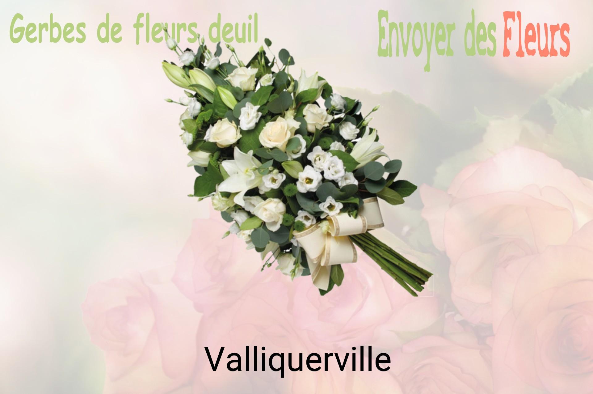 Gerbe de fleurs de deuil livrée à Valliquerville